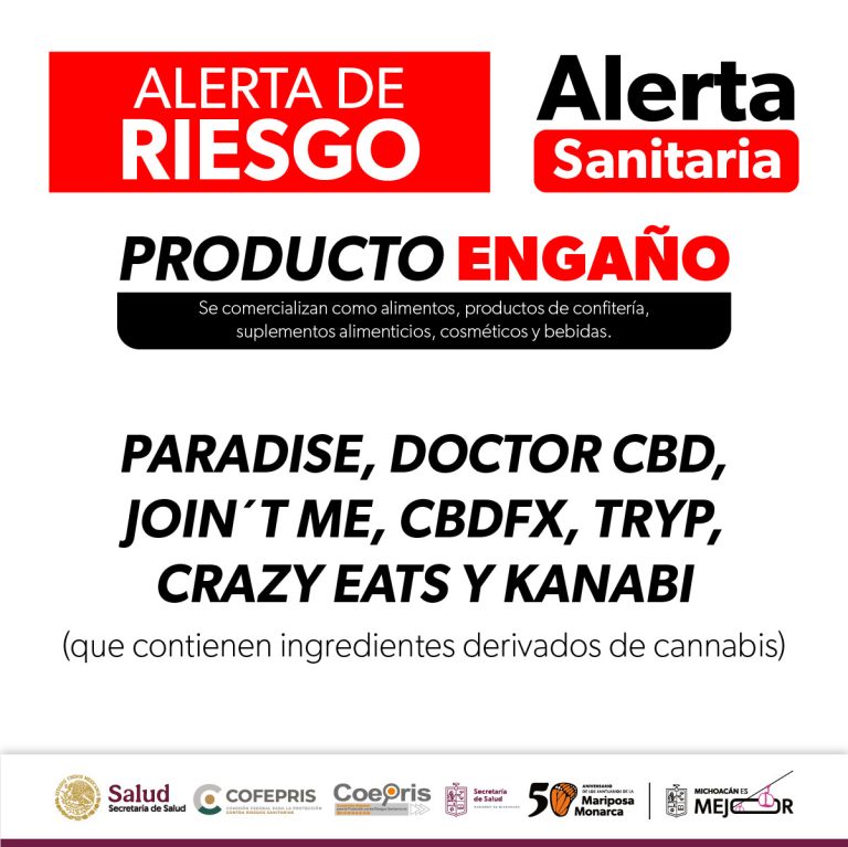 Alerta SSM riesgos sobre productos derivados de Cannabis