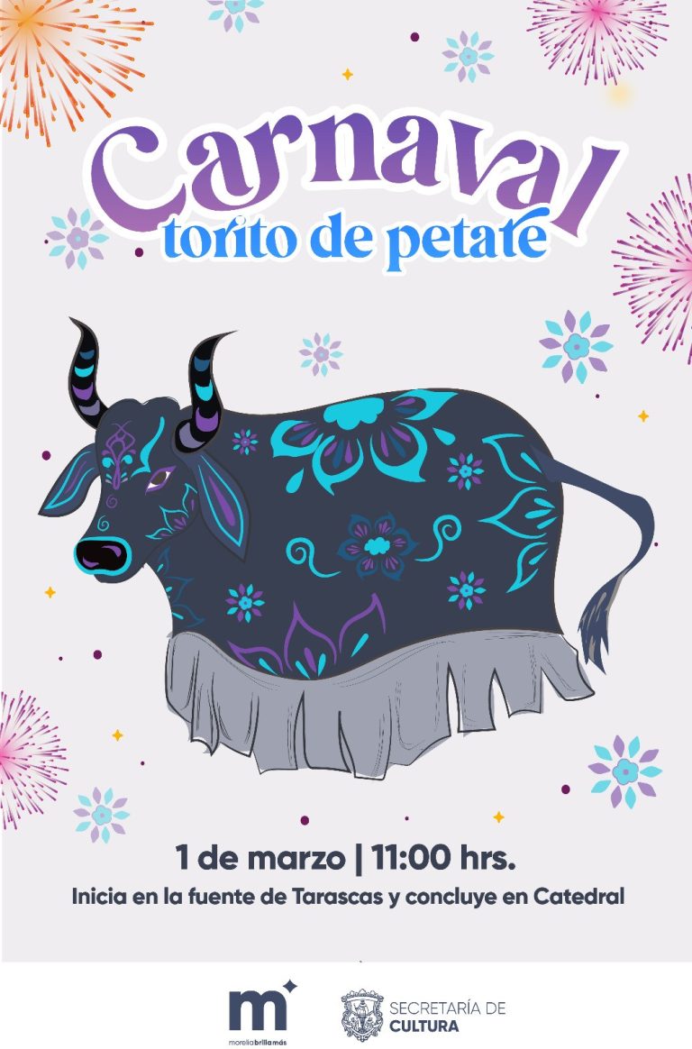 Invita Gobierno de Morelia a artesanos a participar en el Carnaval del Torito de Petate 2025
