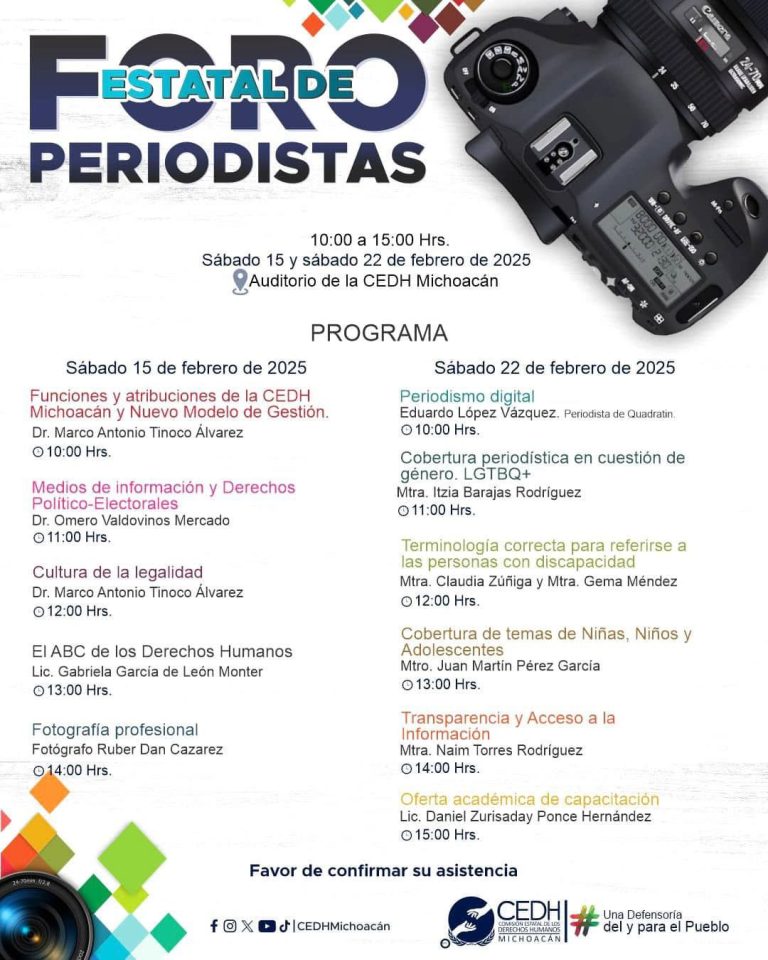 Ofrece CEDH curso-taller a periodistas del estado