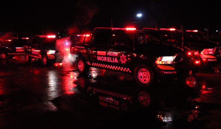 Presentan nueva imagen de la Policía Morelia con la entrega de 100 patrullas arrendadas