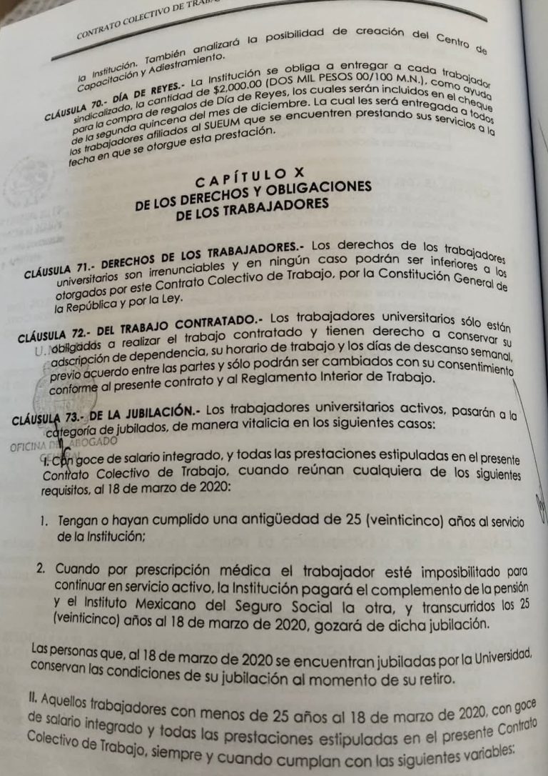 Niega rectora fideicomiso de retiro; SUEUM revira, descuentan el 5% de salario a trabajadores