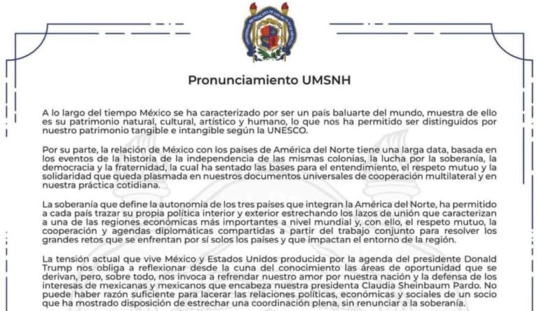 Estados Unidos no puede negar que necesita de México para poder avanzar: UMSNH