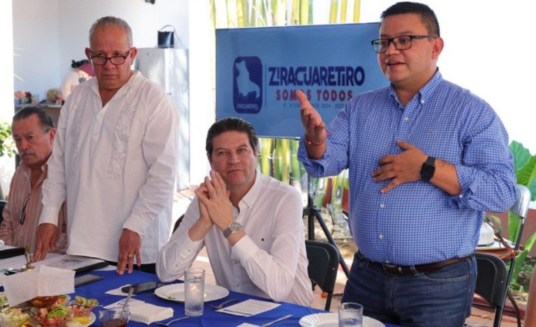 Presidente y empresarios de Ziracuaretiro reconocen proyecto de Parque Agrologístico de Morelia