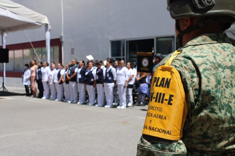 Ejército Mexicano y la Guardia Nacional realizaron una ceremonia Conmemorativa al 5/o Aniversario del Inicio de la Pandemia del Coronavirus (COVID-19) en Morelia