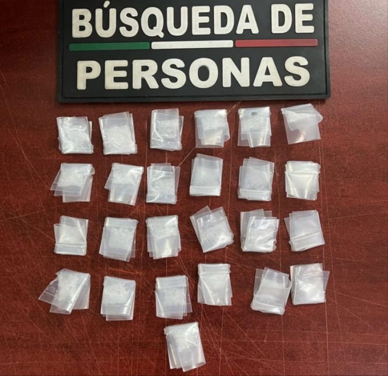 En Morelia, detienen a hombre con 25 dosis de metanfetamina