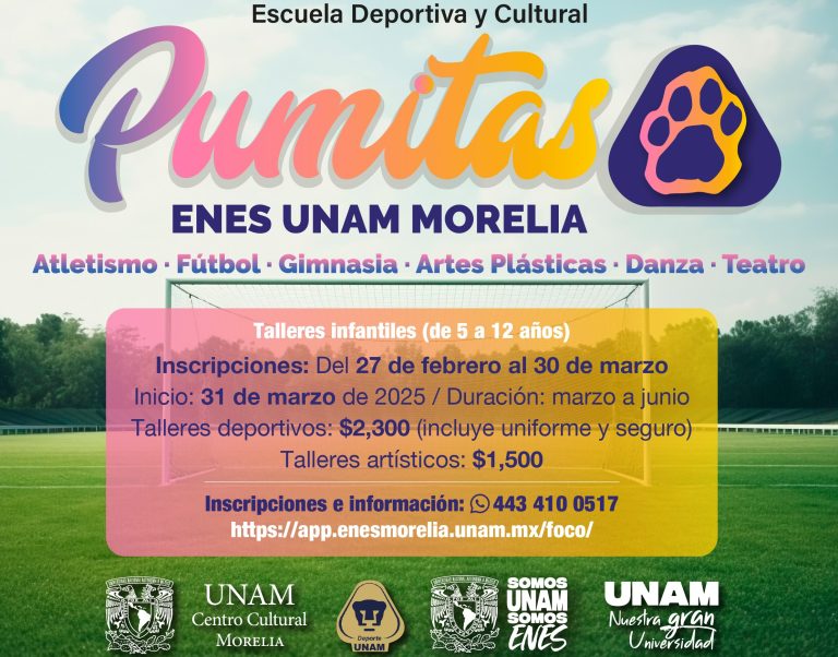 UNAM Morelia abre inscripciones a “Pumitas. Escuela deportiva y cultural”