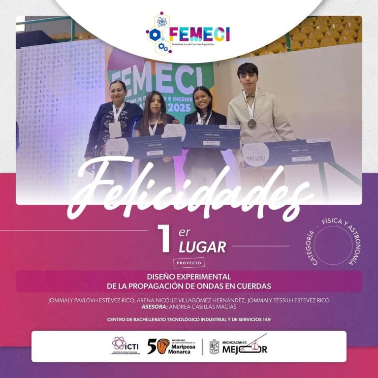 Estudiantes michoacanos ganan 3 primeros lugares en Feria Mexicana de Ciencias