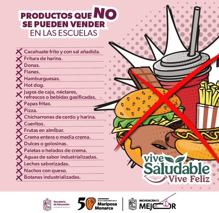 Conoce los productos que se dejarán de vender en las escuelas
