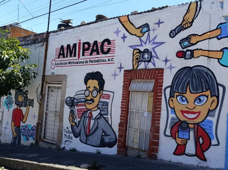 Inauguran mural en la sede de la Asociación Michoacana de Periodistas 