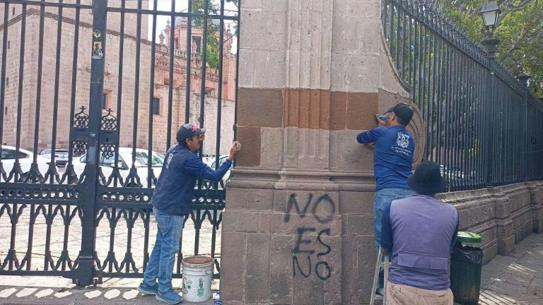 Aumentó la afectación de edificios del Centro Histórico de Morelia por marcha del 8M