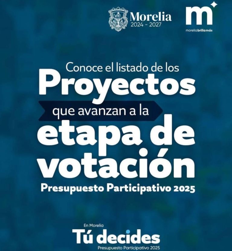 Gobierno de Morelia presenta proyectos aprobados del Presupuesto Participativo 2025