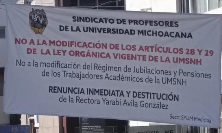 Envía SPUM a Comisión de Rectoría solicitud de destitución de rectora de UMSNH