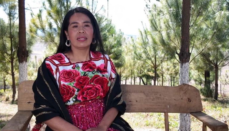 Rubí Huerta Norberto, poeta purépecha homenajeada en la K’uínchekua
