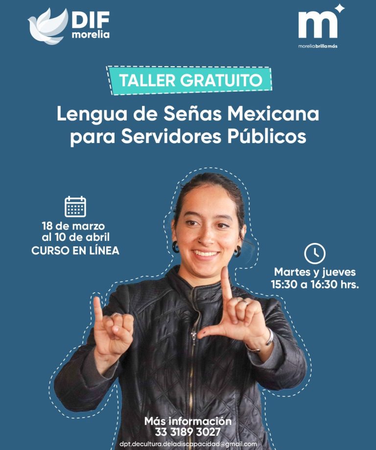 Fortalece DIF Morelia la inclusión con taller de Lengua de Señas Mexicana para servidores públicos