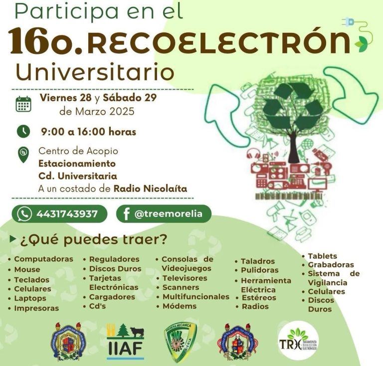 Este 28 y 29 de marzo, Recoelectrón Universitario