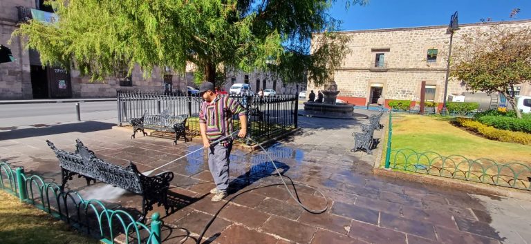 El Centro Histórico de Morelia, limpio y listo para la Semana Santa