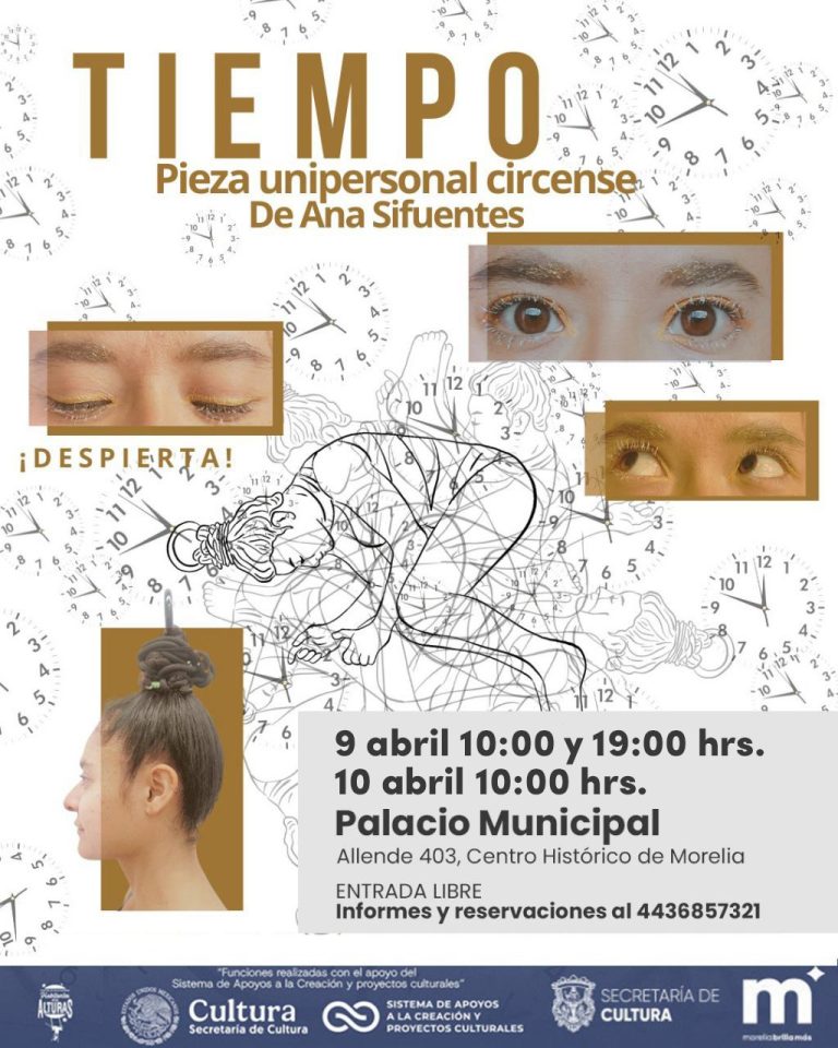 Palacio Municipal se llenará de acrobacia aérea, clown y teatro con obra ‘Tiempo’