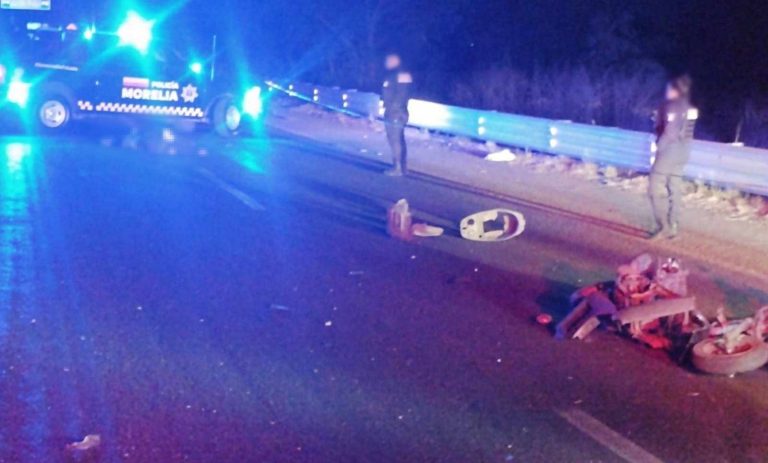 Motociclista muere al accidentarse en la carretera Morelia-Quiroga