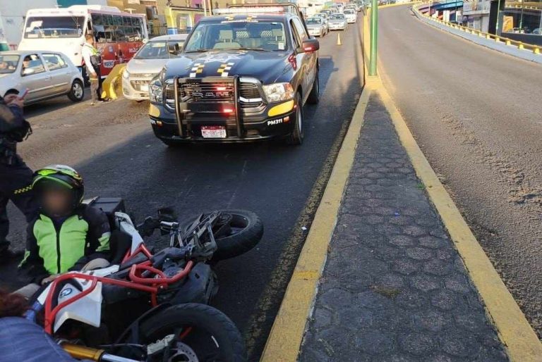 Motociclista se accidenta sobre la avenida Madero Poniente de Morelia