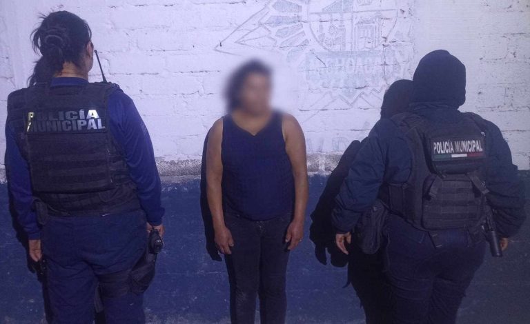 Mujer en posesión droga es detenida por la Policía de Pátzcuaro