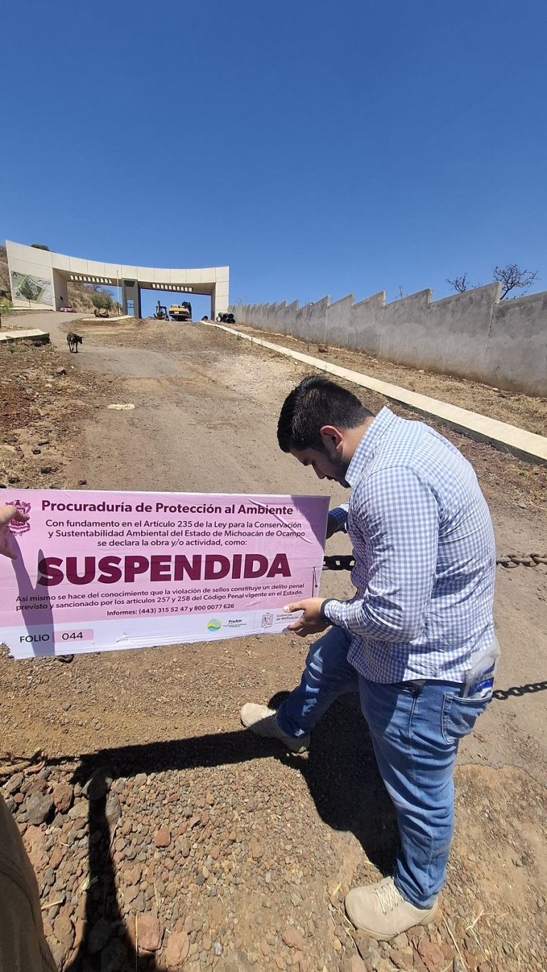 Suspende Proam construcción de fraccionamiento al norte de Morelia