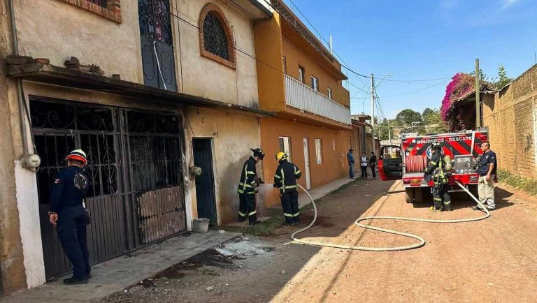 Se registra incendio en domicilio de Pátzcuaro