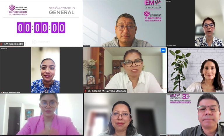 Aprueba IEM criterios para garantizar paridad de género en asignación de cargos en elecciones judiciales