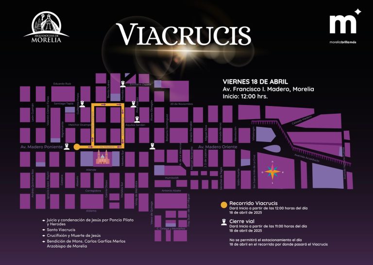 Listo, operativo vial por actividades de Semana Santa, en el Centro de Morelia