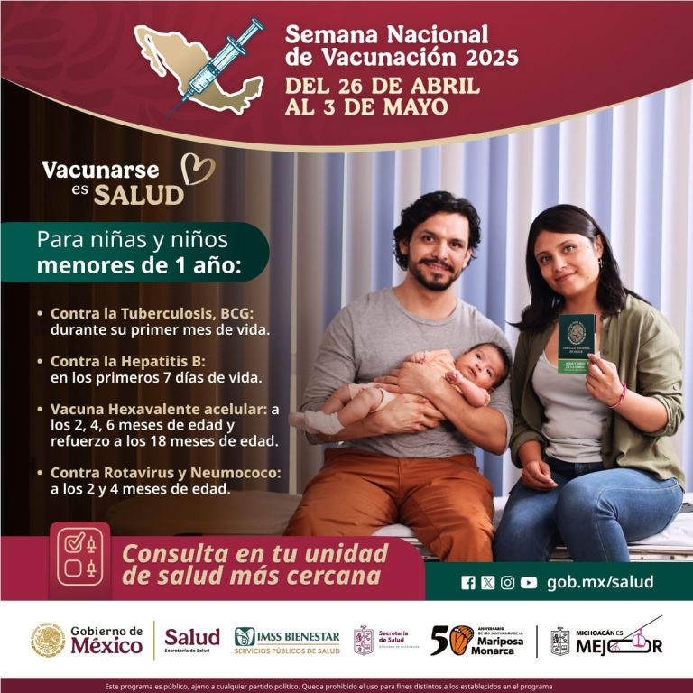Conoce las vacunas que deben tener niñas y niños menores de un año: SSM