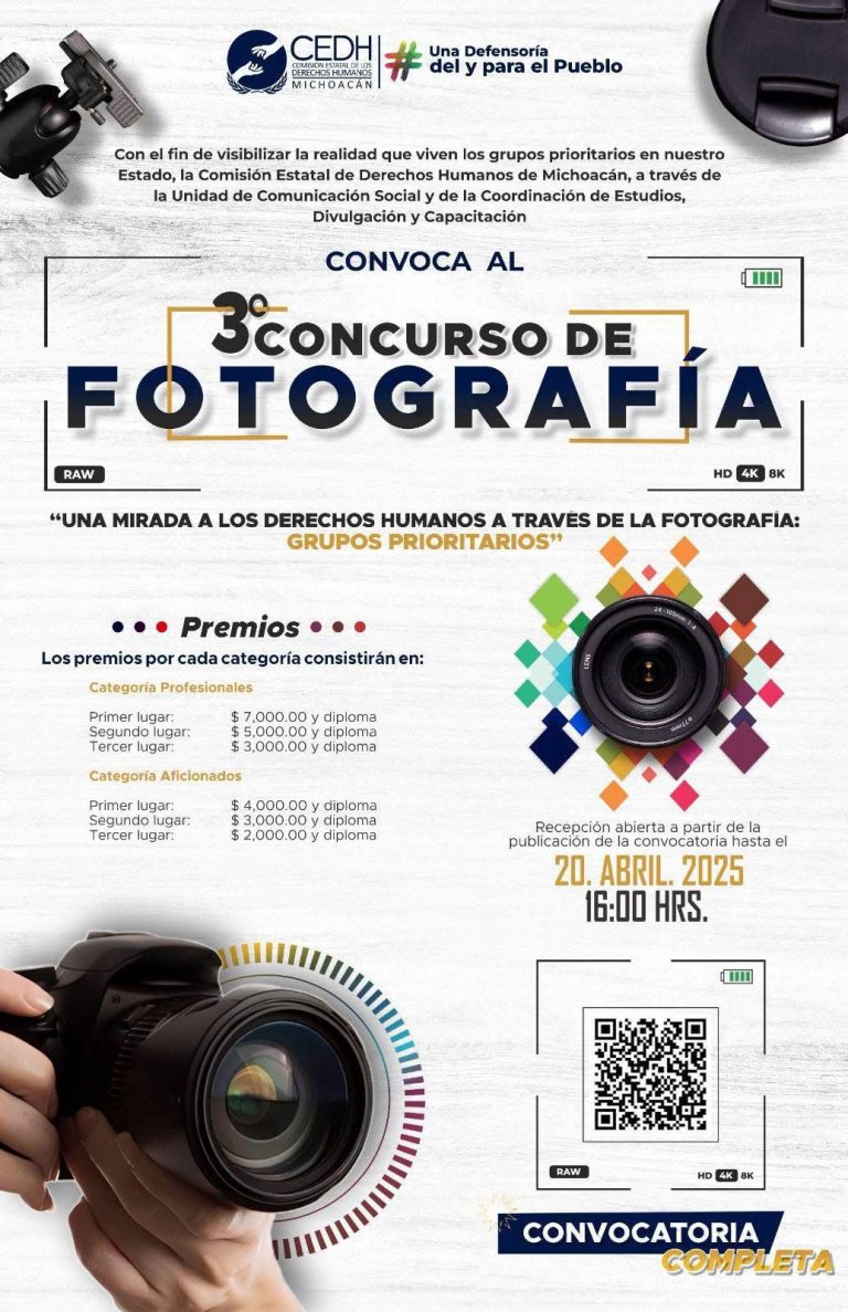En breve, cierra la convocatoria del “Concurso de Fotografía”, emitida por la CEDH