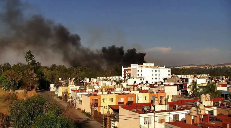 Brigadistas estatales y municipales atienden incendio forestal en Epitacio Huerta