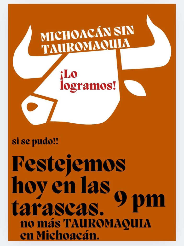 Colectivos celebrarán la eliminación de las corridas de toros