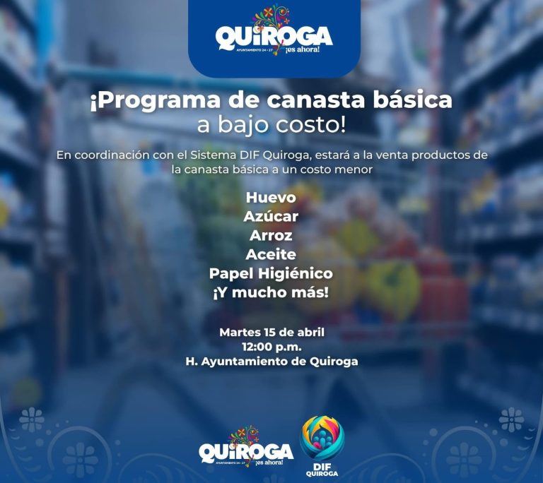 Continúa en Quiroga el Programa de Canasta Básica a Bajo Costo