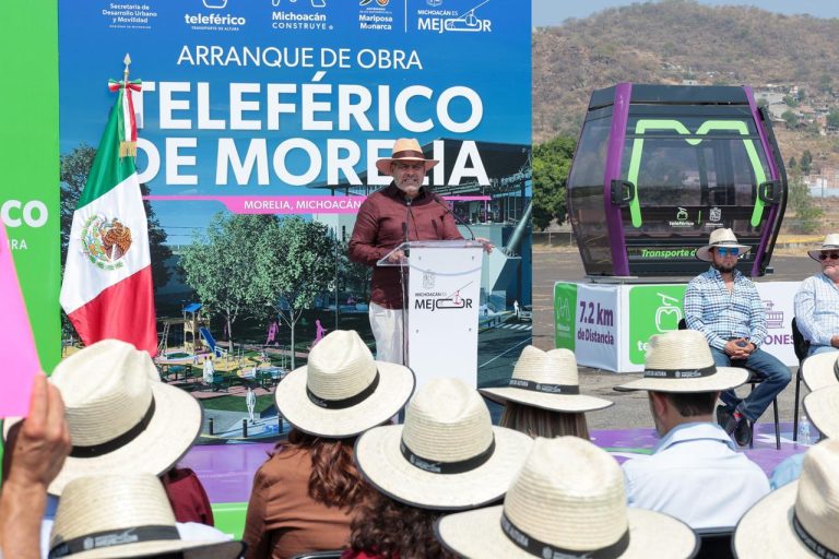 Con una inversión de mil 900 mdp, arranca construcción de Teleférico en Morelia