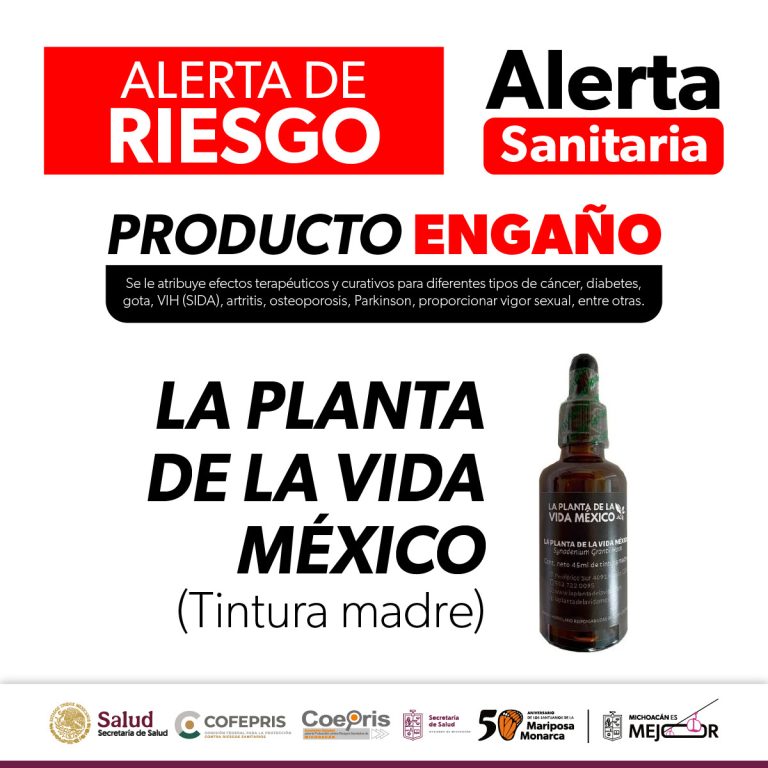 Alertan autoridades por la comercialización ilegal del producto “La planta de la vida México”