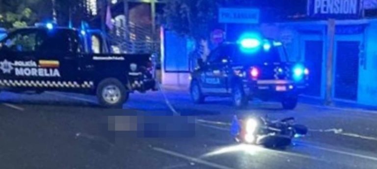Muere motociclista en accidente sobre Calzada La Huerta, frente a la colonia moreliana Xangari