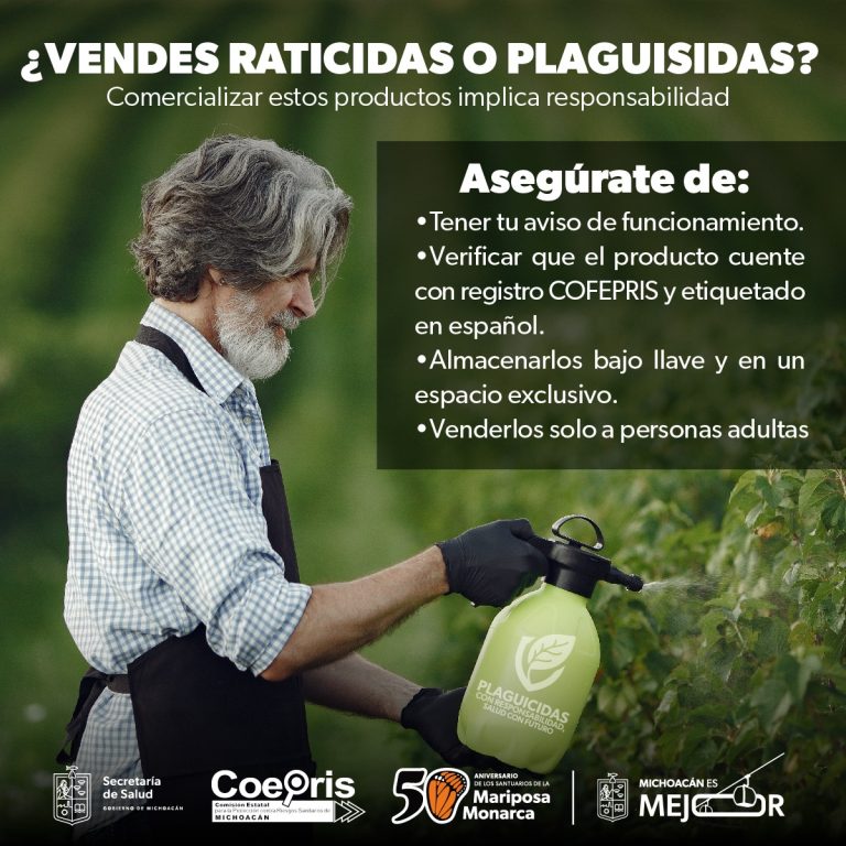 Refuerzan autoridades medidas para venta segura de productos para el control de fauna nociva