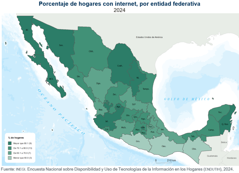 En 2024, 83.1 % de las personas usó internet