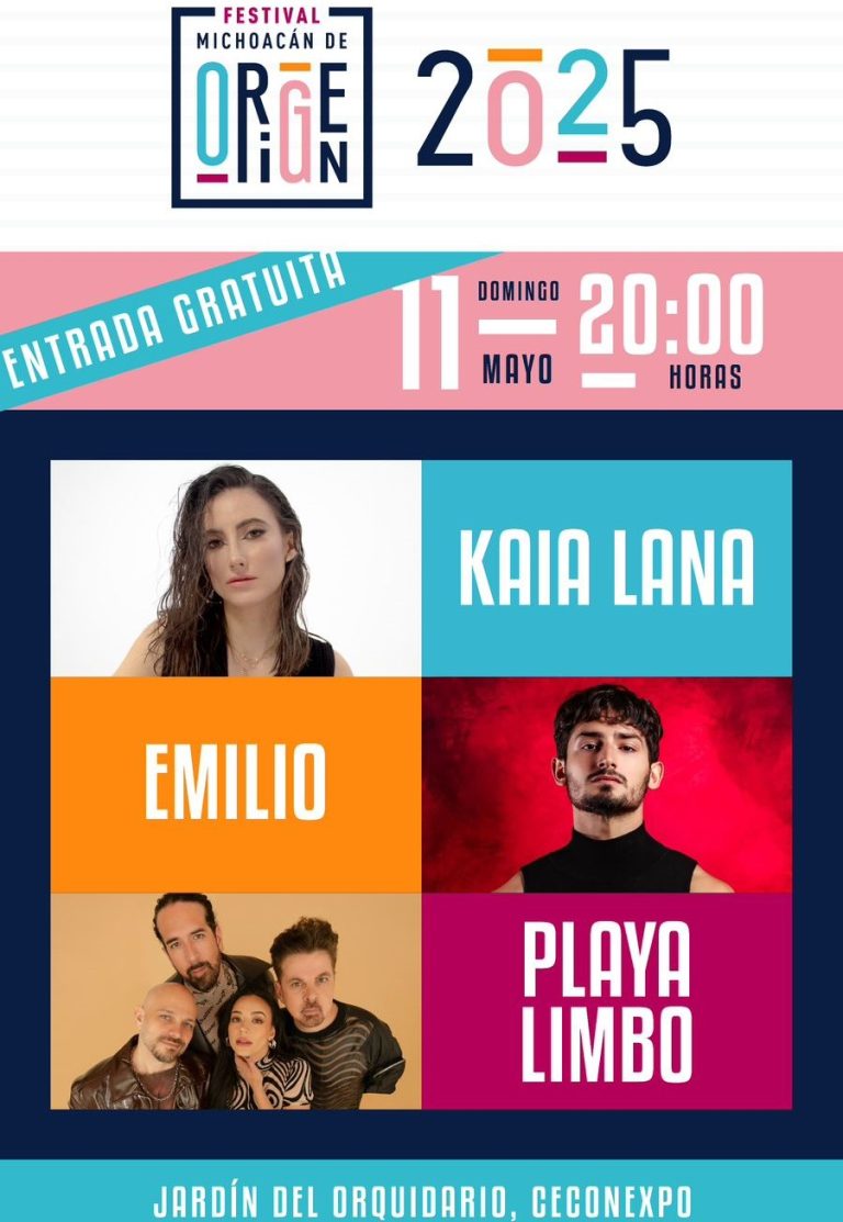 Playa Limbo, Emilio Osorio y Kaia Lana, este domingo en el Festival Michoacán de Origen