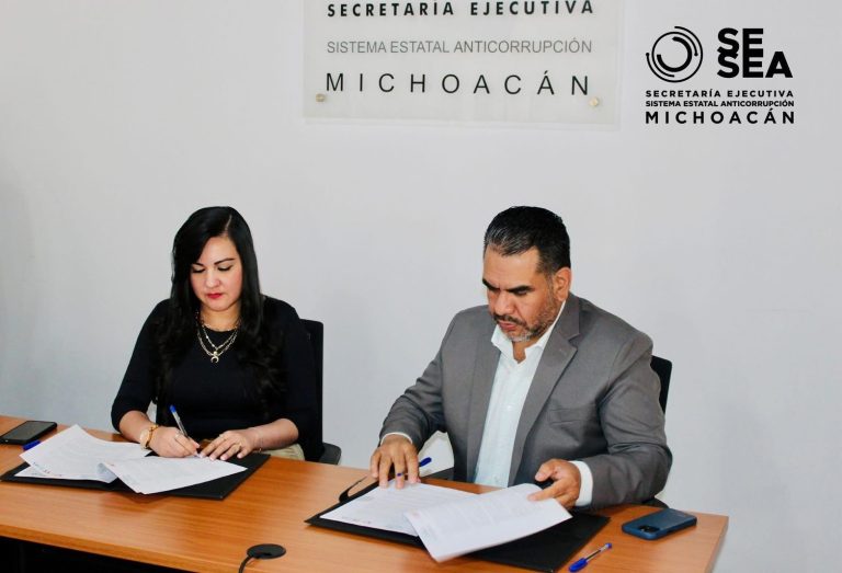 Firman convenio SESEA y Ayuntamiento de Acuitzio del Canje para garantizar colaboración anticorrupción