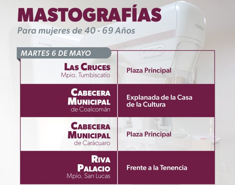 Mantienen despliegue de unidades móviles de mastografía al interior del estado