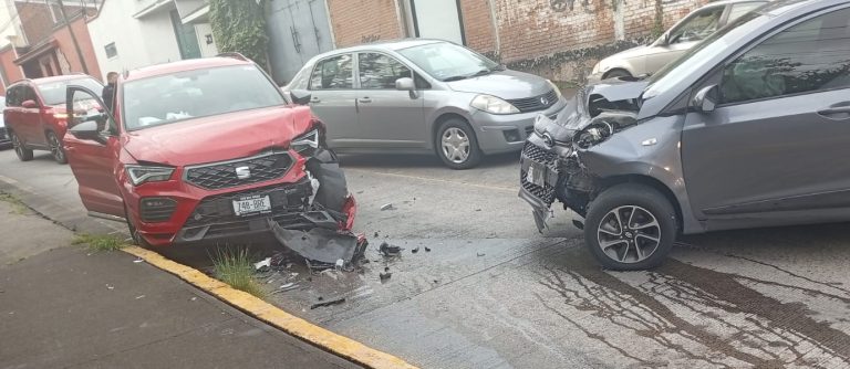 Se registra choque en la subida a Santa María