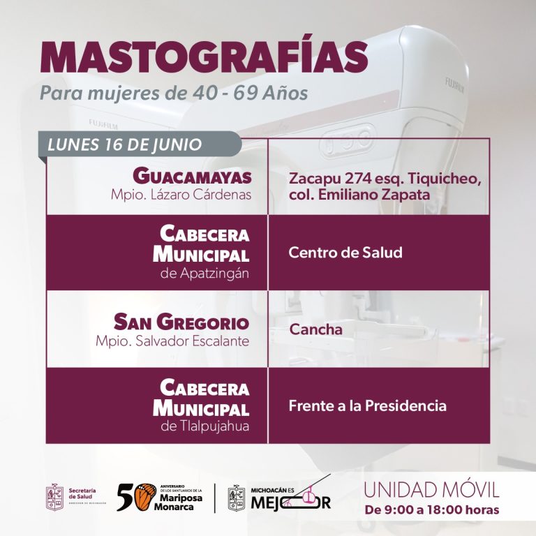 A partir de mañana, SSM despliega unidades móviles de mastografía en 7 municipios