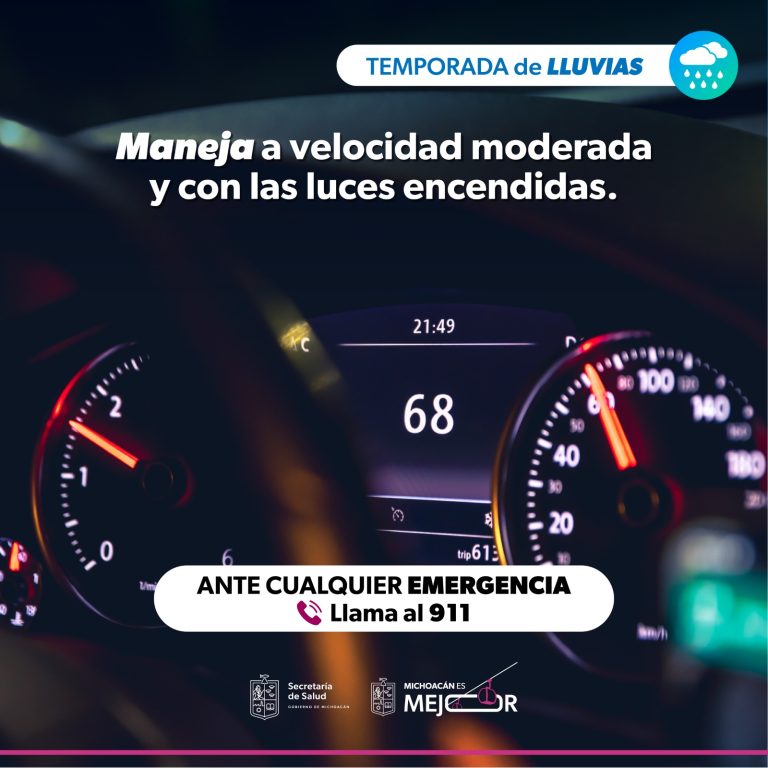 SSM llama a extremar cuidados al volante en temporada de lluvias