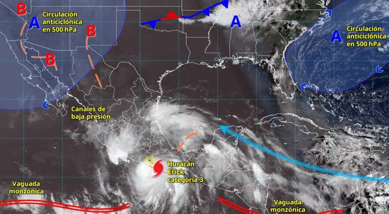 Día de lluvia en Michoacán originada por el huracán Erick