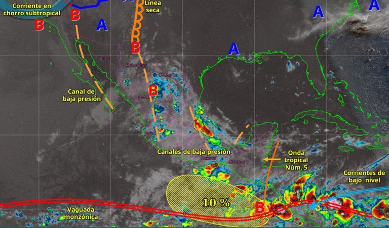 Entrada de aire húmedo del océano Pacífico mantendrá temporal de lluvias en Michoacán