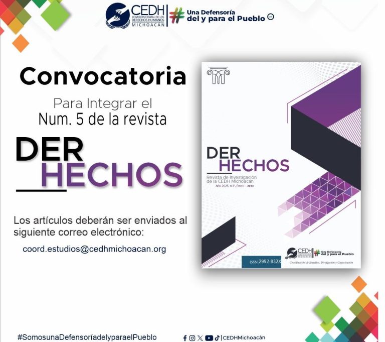 Convoca la CEDH a participar en su revista especializada sobre Derechos Humanos