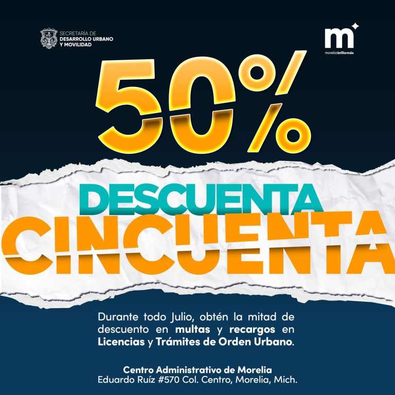 Durante julio, ayuntamiento realizará descuentos del 50 % en recargos y multas para facilitar trámites