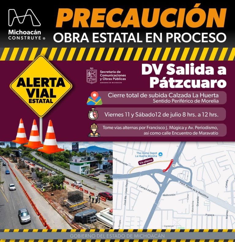 Este viernes y sábado cerrada Avenida La Huerta cerca de periférico por obra 