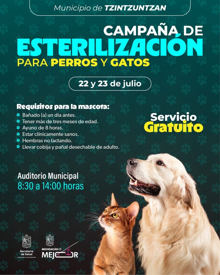 Ofrece SSM esterilización gratuita para mascotas en 3 municipios